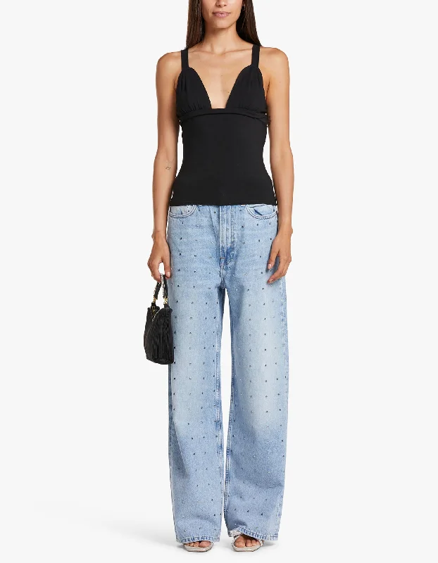 Josephine Tank - Black loose fit tank
