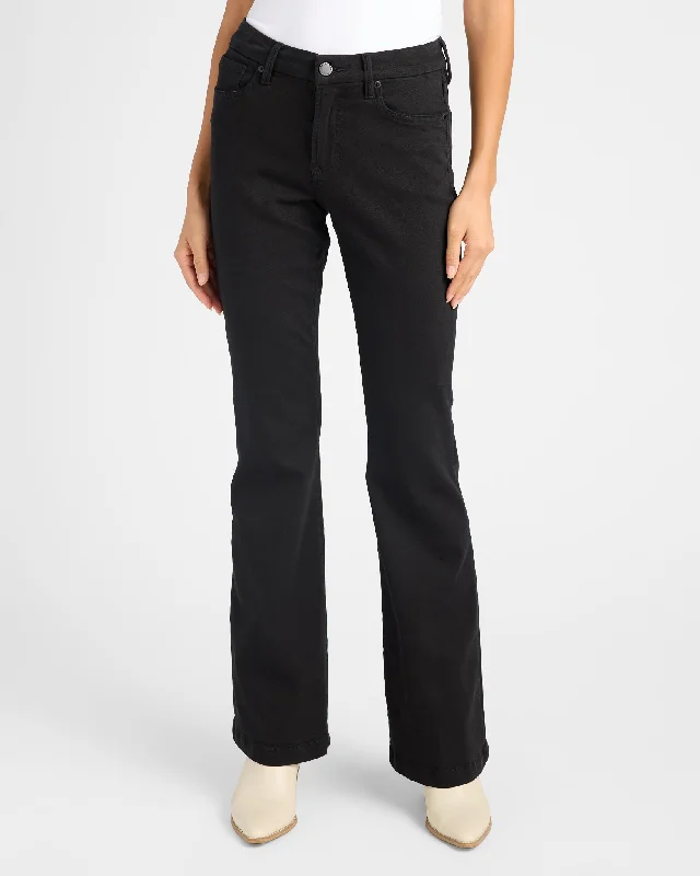 Rosa Mid Rise Trouser Flare Leg Jeans Trousers Ceremony Elegant