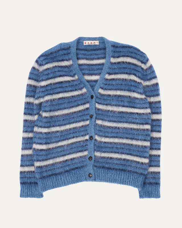 Mohair Striped Cardigan Plaid Cardigan Polka Dot Checkered