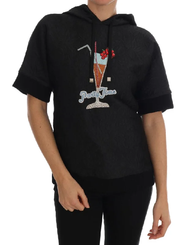 Dolce & Gabbana Enchanted Brocade Crystal Hooded Sweater High Neck Crew Neck V-Neck