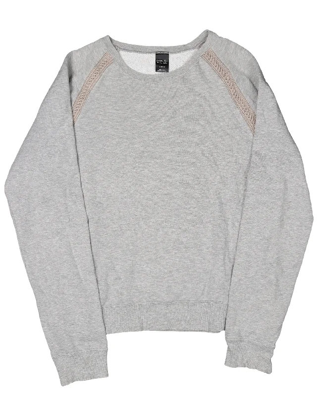AW03 "Touch Me I'm Sick" Crewneck Sweater Denim Fabric Leather Fabric Suede Fabric