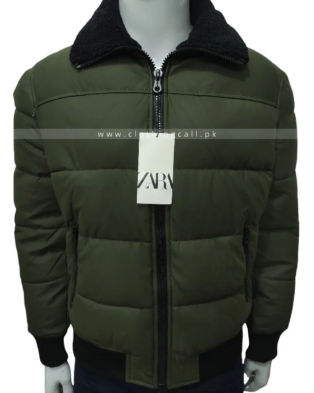 ZR Man Green Rubberized Puffer Fur Collar Jacket (330) Faux Fur Fabric Real Fur Fabric Shearling Fabric ZR Man Green Rubberized Puffer Fur Collar Jacket (330) Faux Fur Fabric Real Fur Fabric Shearling Fabric