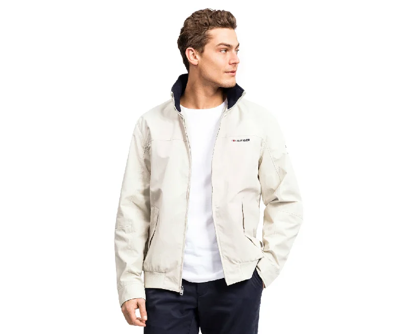 TH Yatch Windbreaker Beige Jacket Cardigan Sweater Pullover