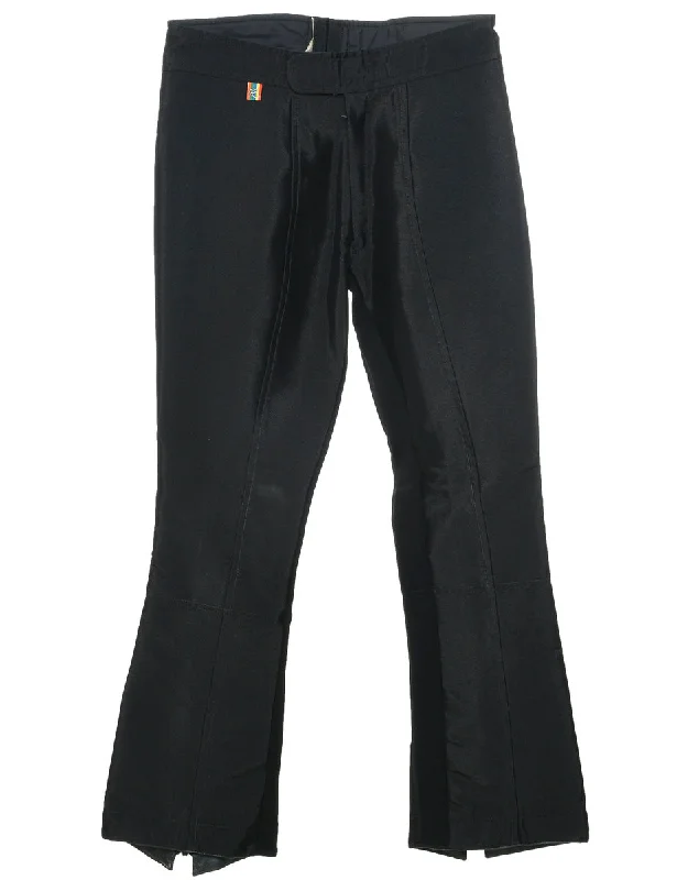 Black Ski Trousers - W30 L28 Trousers Fleece Cozy