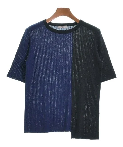 COMME CA Sweaters Denim Fabric Leather Fabric Suede Fabric