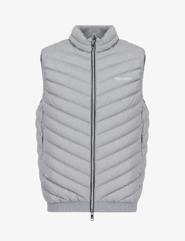 AX Sleeveless Duck Down Puffer Grey Jacket Belted Jacket Elasticated Jacket Padded Jacket AX Sleeveless Duck Down Puffer Grey Jacket Belted Jacket Elasticated Jacket Padded Jacket