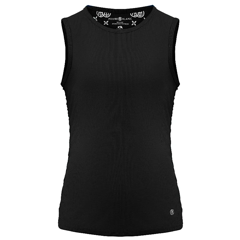 Ladies Poivre Blanc Tank Top (Black) gold tank top