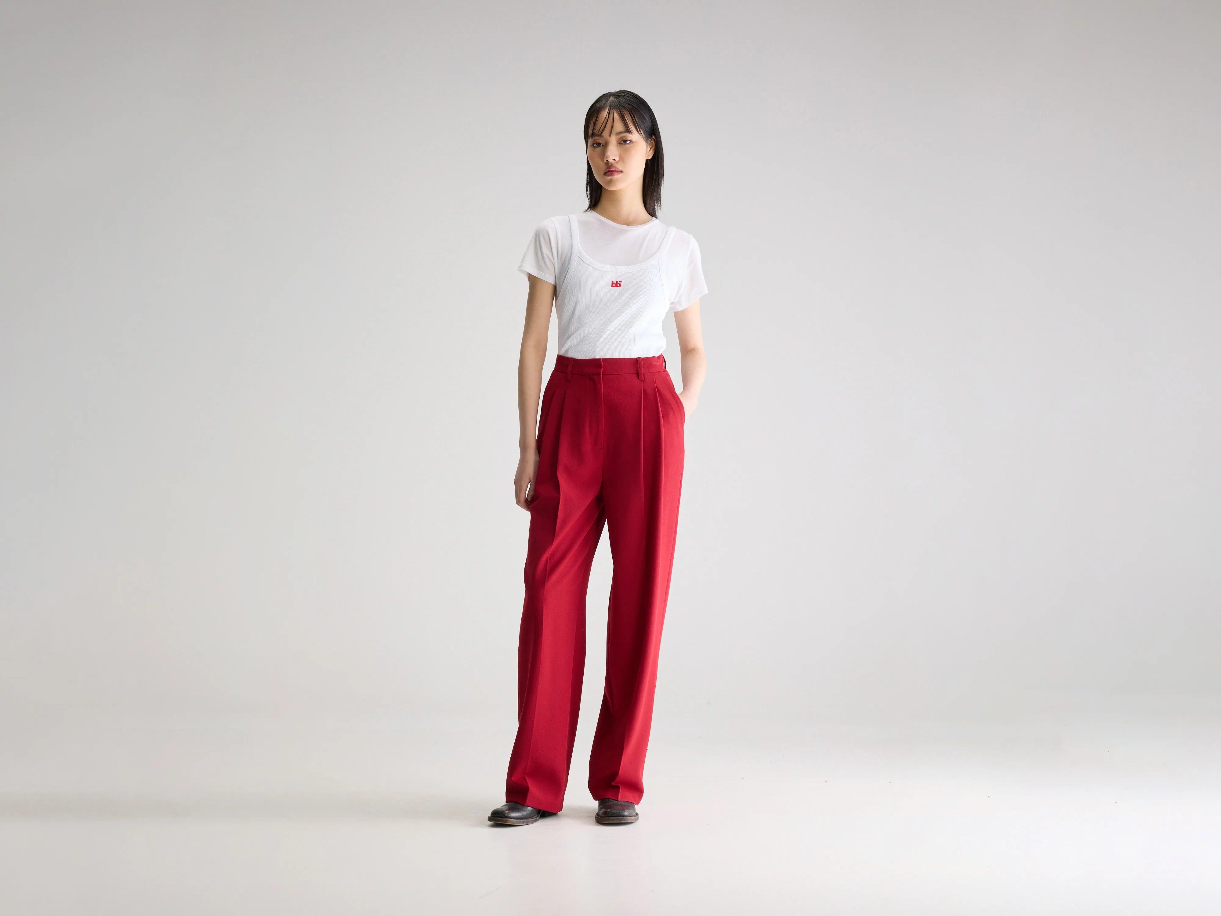 Dominic tailored trousers (251 / W / PALISSANDRE) Trousers fashionable trendy