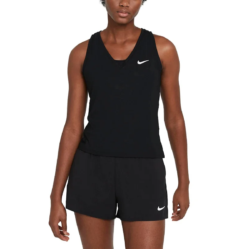 Ladies NikeCourt Victory Logo Tank (Black) yoga tank top
