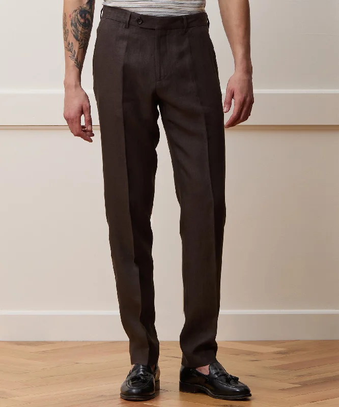 Italian Linen Sutton Trouser Trousers Bootcut Casual