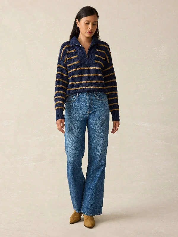 Mariner Sweater - Lakemont Stripe Toggled Drawstring Belted