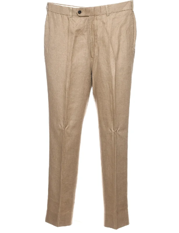 Beige Brooks Brothers Trousers - W34 L34 Trousers luxurious premium