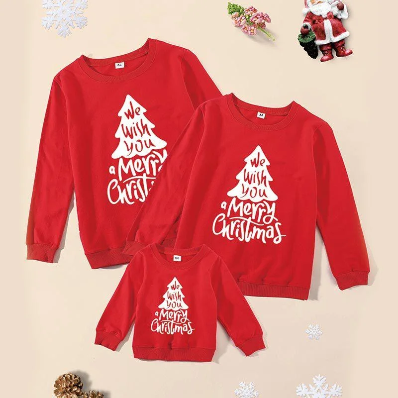 Merry Christmas Family Sweaters Bright Pastel Dark