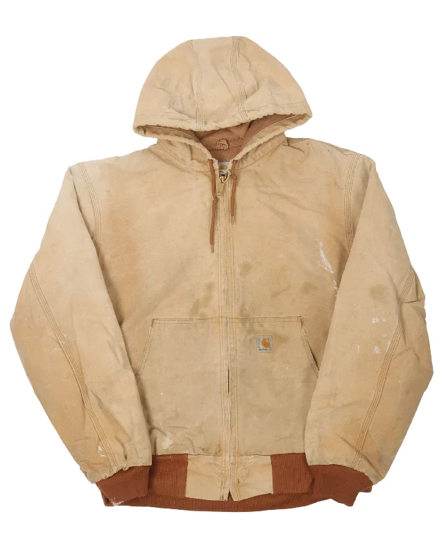 Carhartt Hooded Work Jacket Satin Jacket Silk Jacket Chiffon Jacket