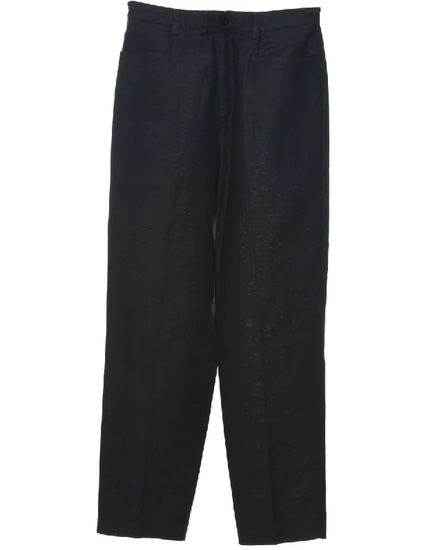 Black Trousers - W30 L30 Trousers Yoga Stretchy
