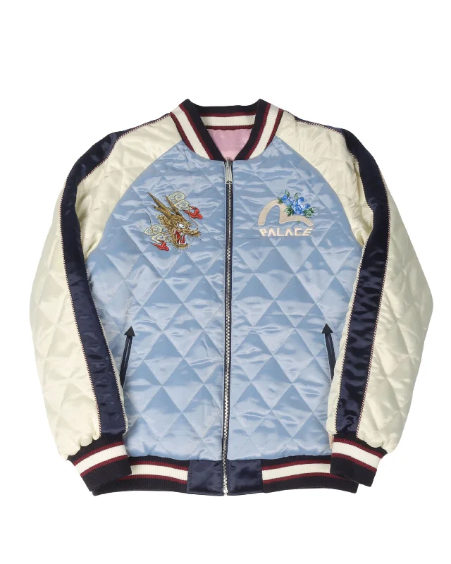 Evisu Reversible Souvenir Jacket Embroidered Jacket Appliqued Jacket Beaded Jacket