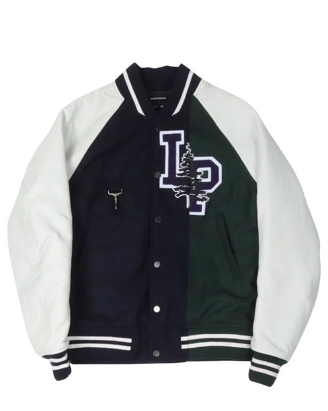Lone Pine Varsity Jacket Hoodie Zip-Up Jacket Button-Up Jacket