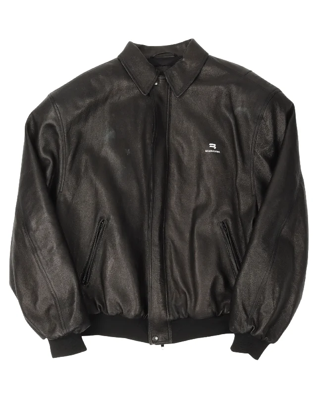 Sporty B Leather Taxi Jacket Satin Jacket Silk Jacket Chiffon Jacket