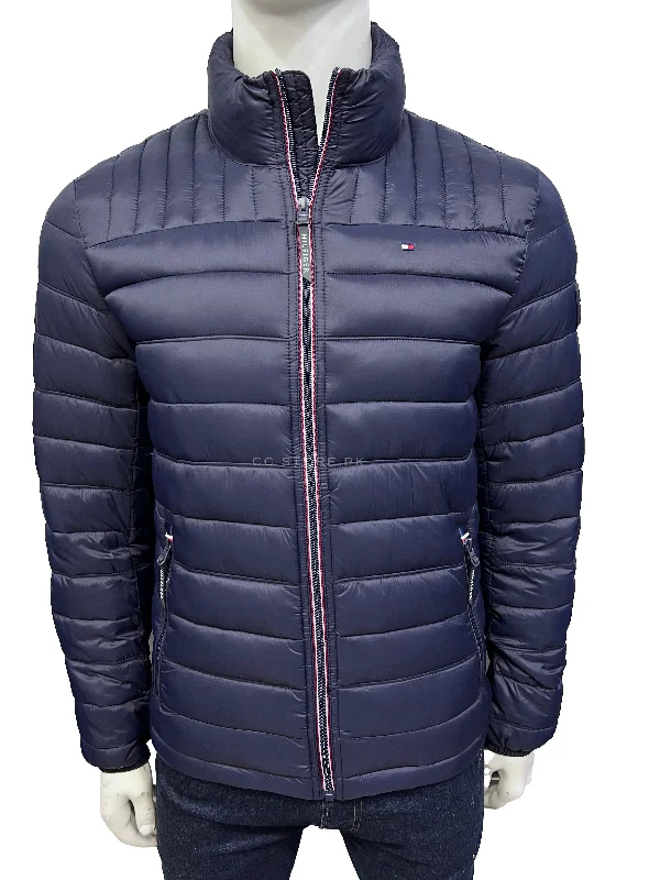 TH Packable Collar Logo Navy Blue Puffer Jacket Corduroy Jacket Velvet Jacket Brocade Jacket TH Packable Collar Logo Navy Blue Puffer Jacket Corduroy Jacket Velvet Jacket Brocade Jacket