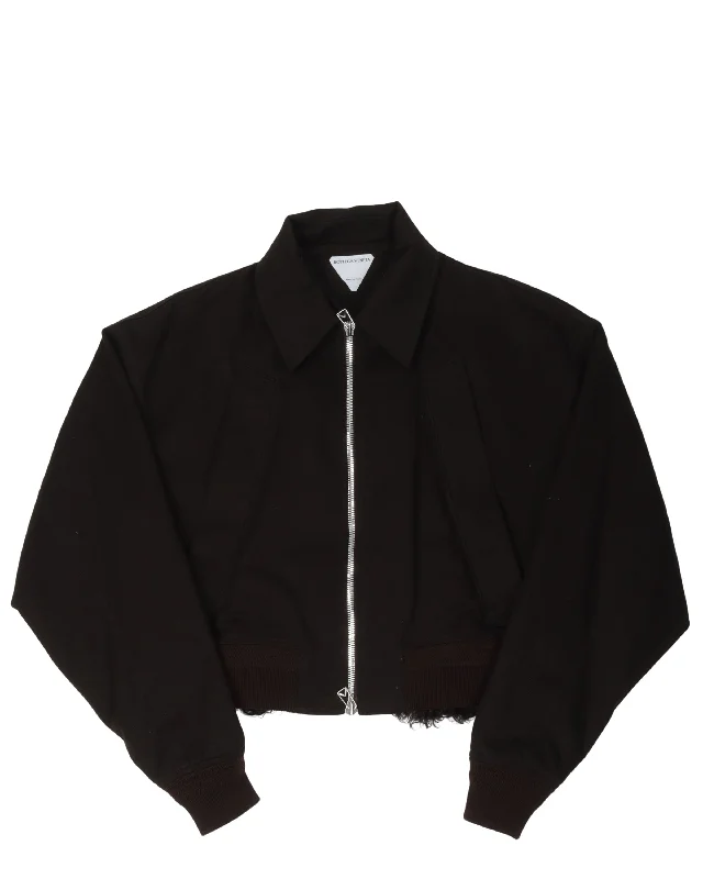 Runway Cropped Jacket w/ Removable Wool Lining Rayon Fabric Velvet Fabric Corduroy Fabric Runway Cropped Jacket w/ Removable Wool Lining Rayon Fabric Velvet Fabric Corduroy Fabric