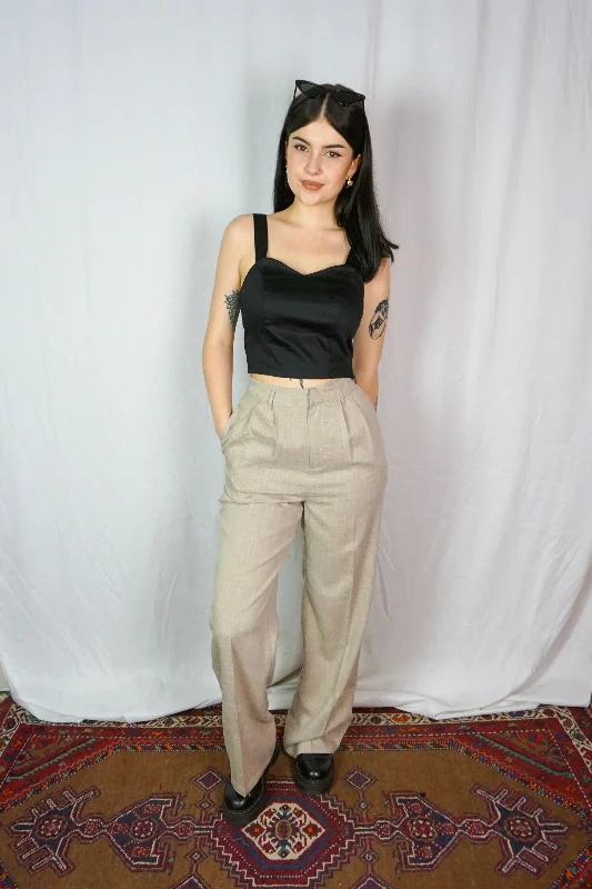 Martha Sand Stripe Trousers Trousers Denim Blue