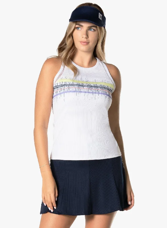 Ladies Lucky In Love Between The Lines Tank chic tank top