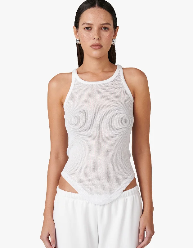 Poppy Tank - White breathable tank top