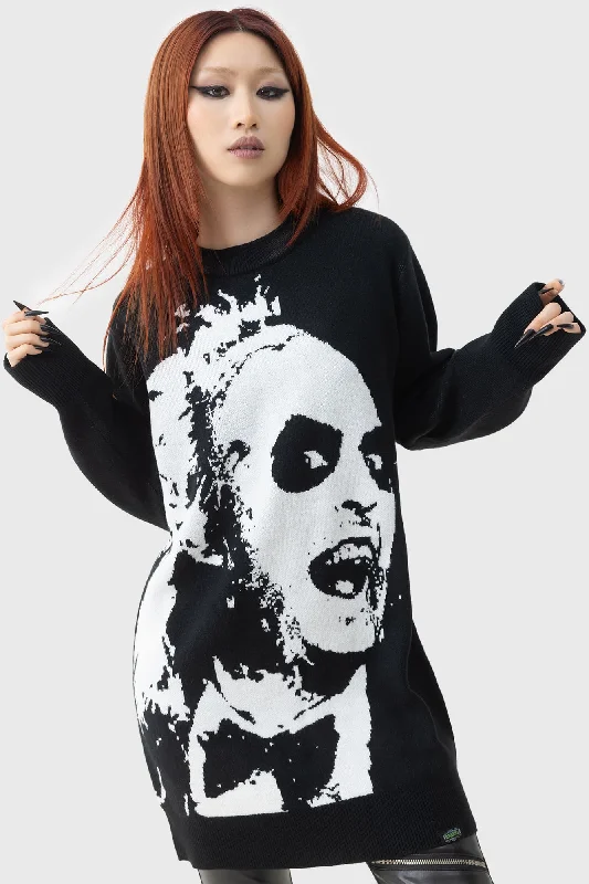 Ghost With The Most Intarsia Sweater Nylon Fabric Polyester Fabric Spandex Fabric