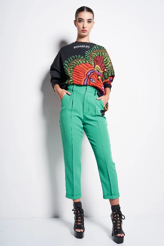 Szinusz SB green trousers Trousers Office Stylish