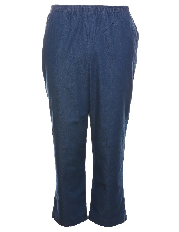 Alfred Dunner Elasticated Waist Denim Trousers - W30 L27 Trousers Essential Wardrobe
