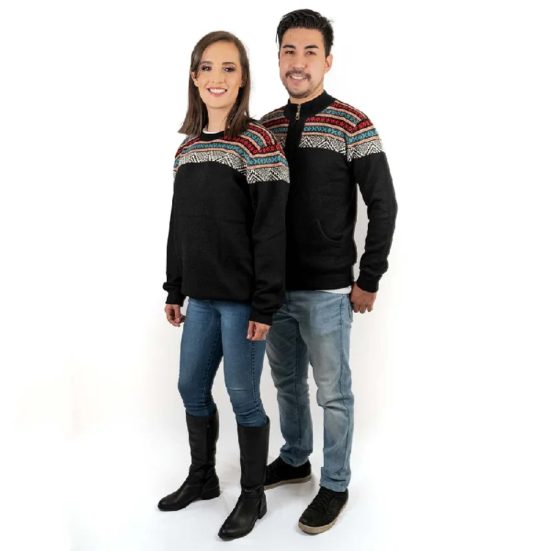Alpaca Andes Sweater in Black Wool Sweater Cotton Sweater Cashmere Sweater