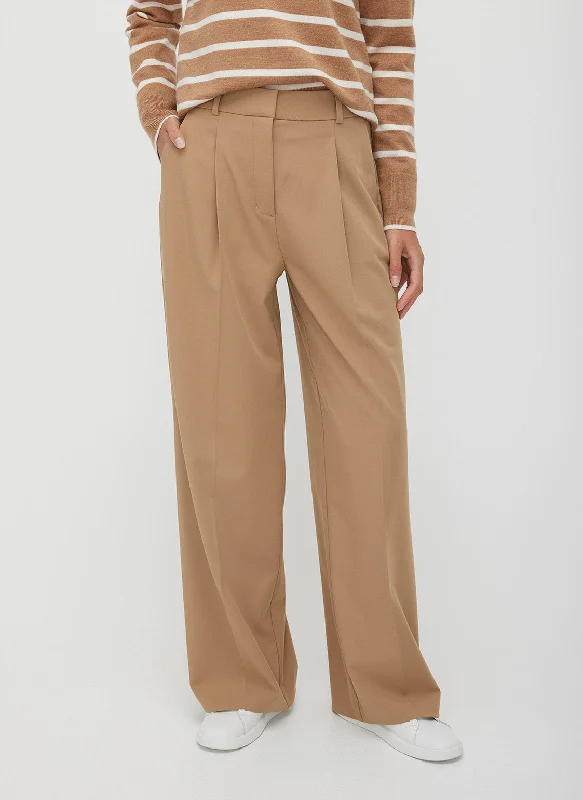 On Time Pleated Trousers Trousers cozy comfortable