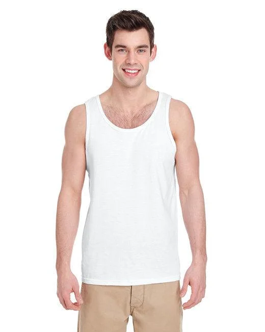 Gildan Adult Heavy Cotton  Tank G520 (Pack of 6) turquoise tank top