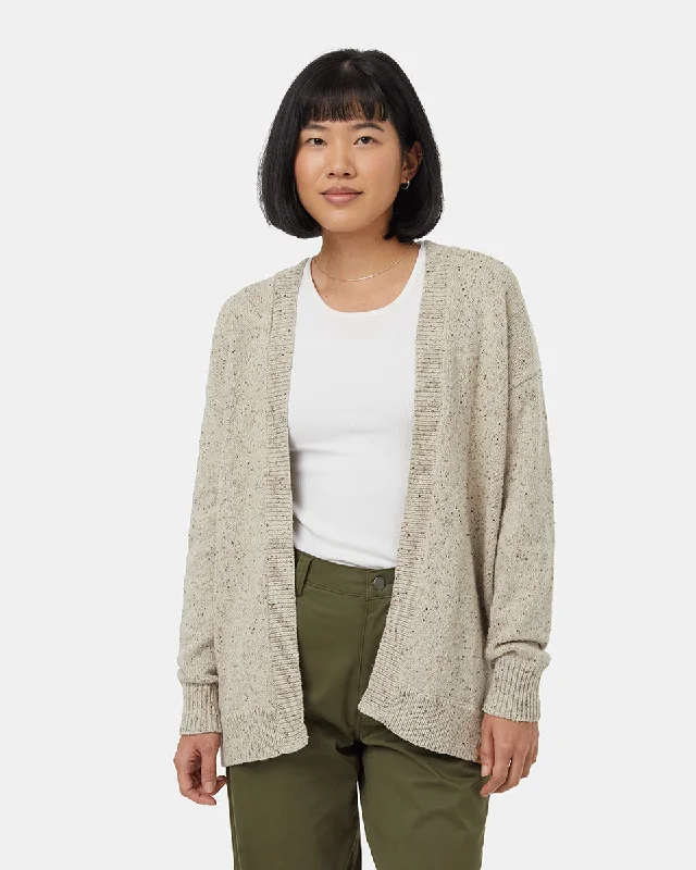 Highline Mid Length Nep Cardigan Fitted Loose Oversized