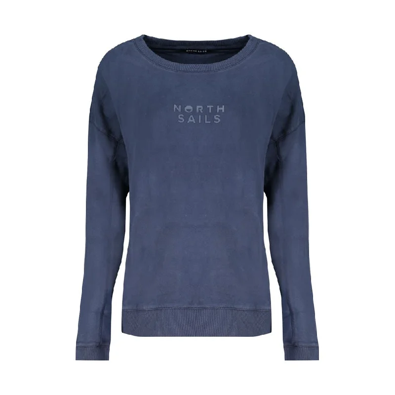 North Sails Blue Cotton Sweater Herringbone Houndstooth Plaid
