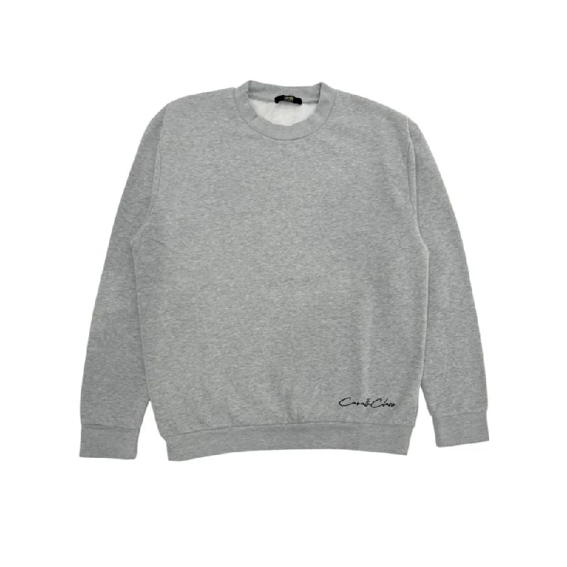 Cavalli Class Gray Polyester Sweater Spandex Blend Rayon Blend Denim Blend