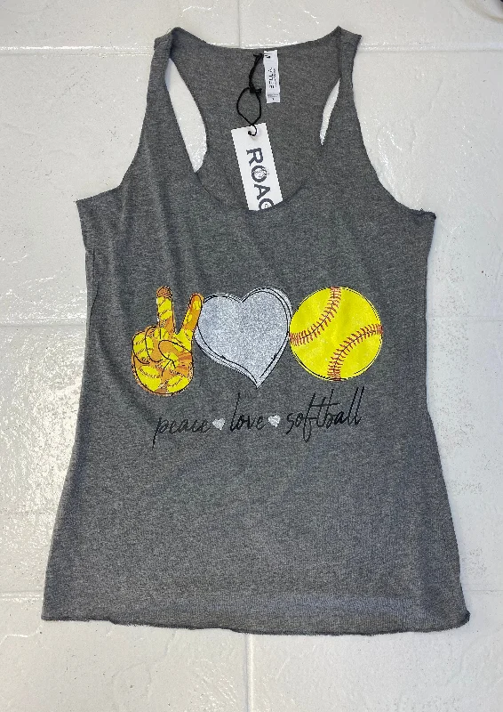 Softball tank lemon yellow tank