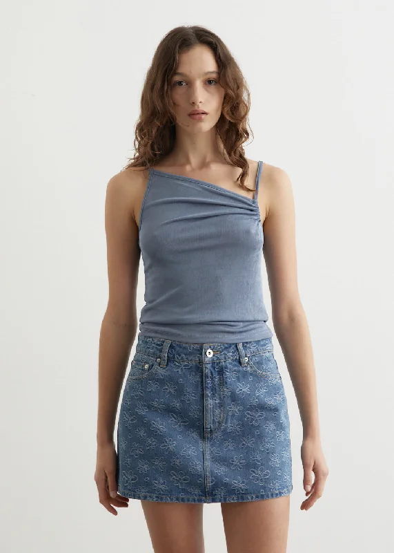 Adapt One Shoulder Tank crew neck tank