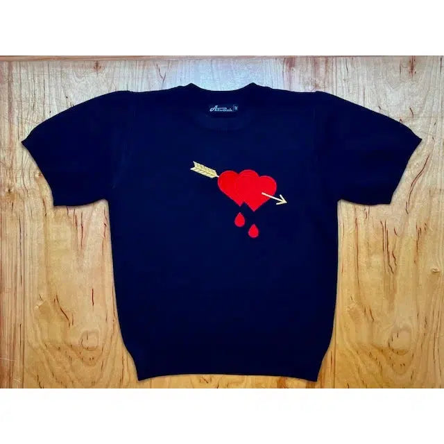 Star Struck Clothing Bleeding Heart Black Sweater Layered Multi-layer Single Layer