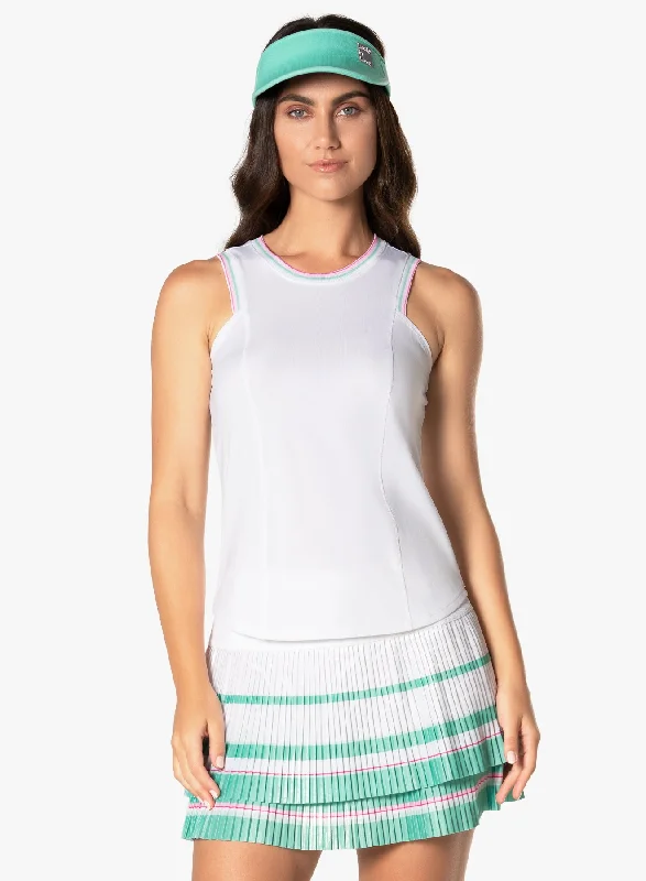Ladies Lucky In Love Retro Deco Tank bright tank top