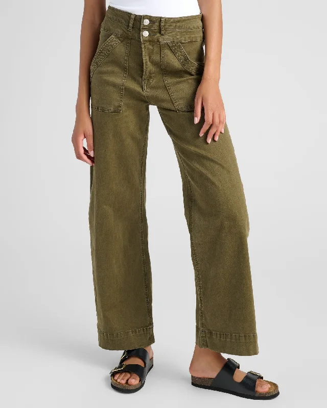 Super High Rise Double Waistband Wide Leg Trouser Trousers Versatile Stylish