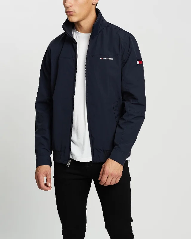 TH Yatch Windbreaker Navy Blue Jacket Anorak Shell Jacket Lightweight Jacket