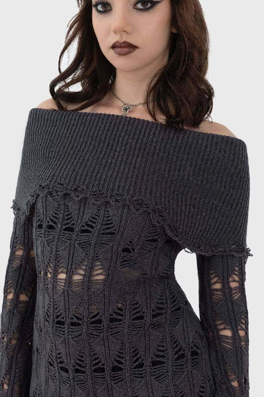 Shadow Wine Sweater Long Sweater Short Sweater Cropped Sweater