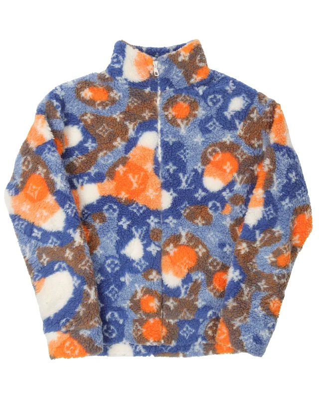Watercolor Fleece Jacket Ribbed Jacket Pleated Jacket Ruffled Jacket