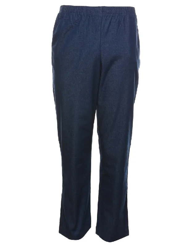 Alfred Dunner Elasticated Waist Dark Wash Denim Trousers - W28 L29 Trousers Favorite Customer