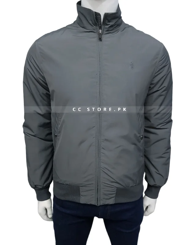 RL Southport Harrington Grey Jacket Zip Front Button Front Snap Front