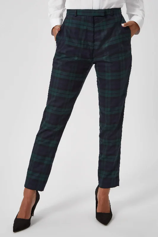Grace Skinny Fit Green Tartan Trousers Trousers Top Rated