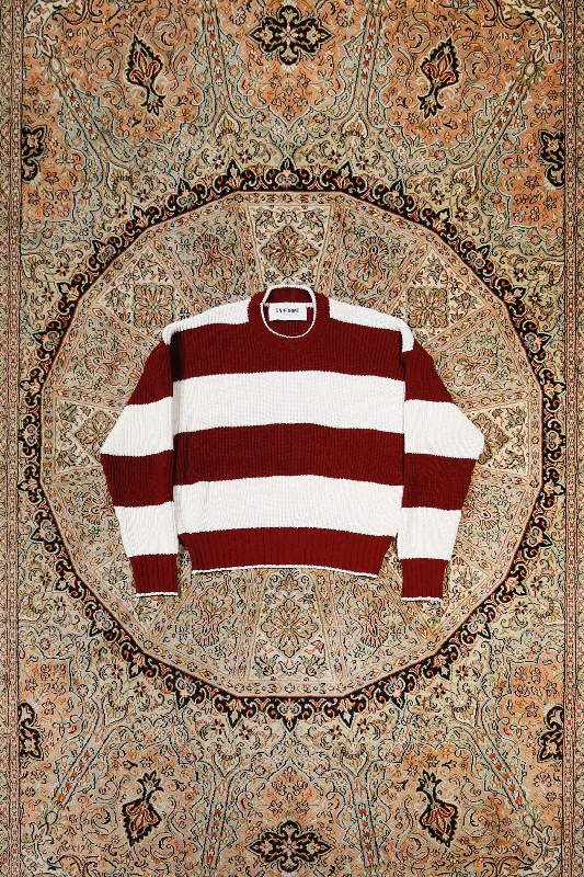 OVERSIZED STRIPY SWEATER Toggled Drawstring Belted