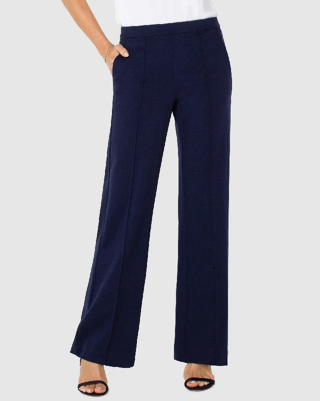 Pull-On Wide Leg Trouser Trousers luxurious premium