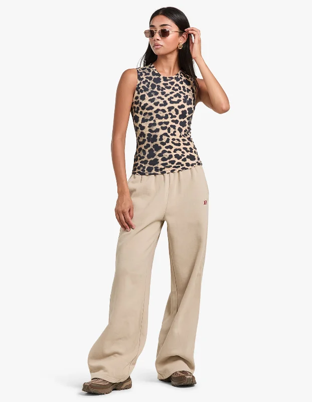 Foundation Muscle Tank - Leopard Print slim fit tank